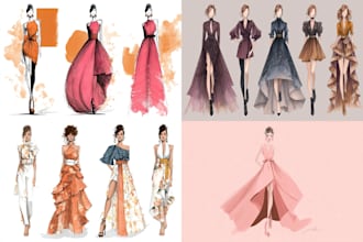 make women fashion design sketch fashion illustration
