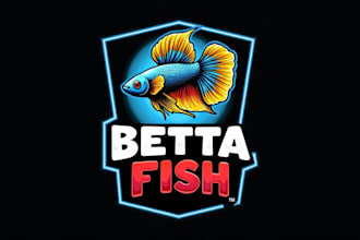 design realistic betta fish logo with unlimited revision