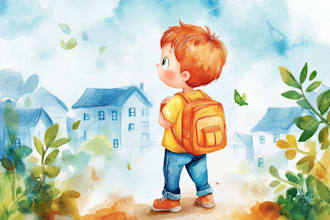 watercolor children book illustration watercolor children