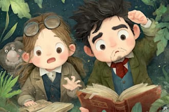 children book illustration ,children book cover