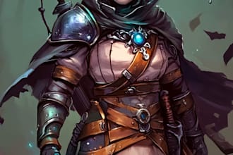 2d dnd character art for you