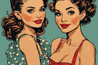 pin up girl and pin up girl