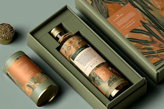 design candle label, stickers, box, and packaging