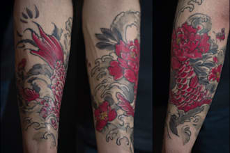 design dark japanese or tattoo art