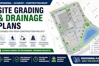 design professional site grading and drainage plans for construction project