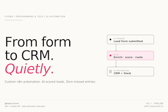 build n8n automation to connect your lead form to any CRM with ai
