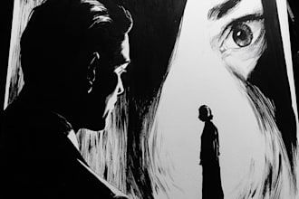 draw retro vintage comic book horror dark art vintage poster