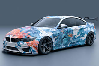 draw car wrap vehicle wrap truck wrap racing car wrap