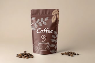 create coffee label and packaging design