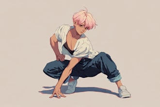 draw manhwa, anime, and webtoon style illustration for you