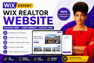 do wix realtor website, booking form, agent website, wix booking, contact form