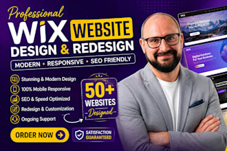 build wix website, design or redesign wix business website, wix online store
