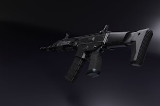 high detailed 3d gun model 3d game asset 3d fps gun model 3d weapon model