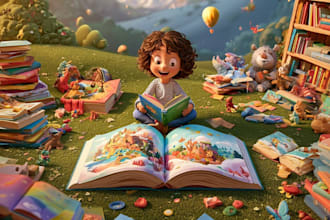 create an educational childrens book cover design