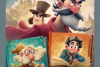 design a fantasy childrens book cover for self publishing