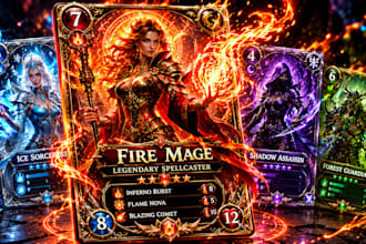 create fantasy board game card game and tabletop rpg artwork