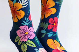 design custom and unique socks design