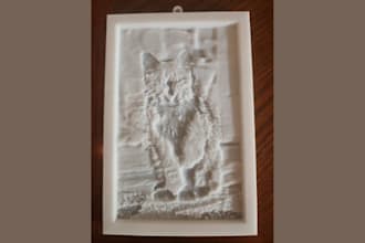 3d lithophane 3d architectural ornament 3d wall art 3d bas relief 3d plaque stl