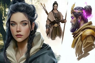 character concept art and character design