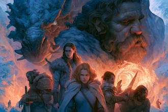 draw fantasy book cover, illustration