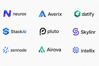 custom modern logo and brand identity design for ai saas and tech startup