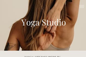build squarespace pilates studio website fitness class website booking website