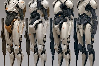draw your robot, mecha or futuristic concept characters