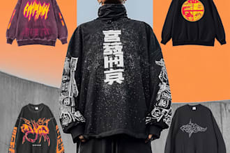 design custom anime streetwear for your clothing brand