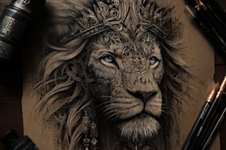 create awesome vintage logo , tattoo and hand lettering