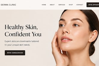 design squarespace dermatology website skincare consultation treatment website