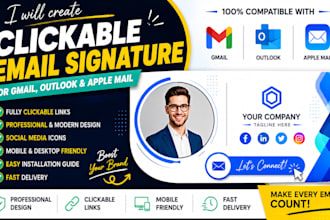 create clickable email signature for gmail, outlook and apple