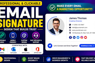 design a clickable email signature for apple, gmail and outlook