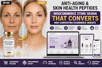 design an anti aging peptide ecommerce website that converts