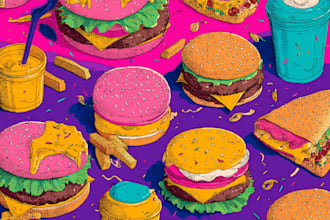 food pop art of your food pop art
