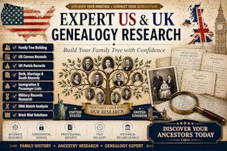 build expert US and UK genealogy research and family tree