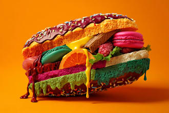 create amazing food pop art illustrations