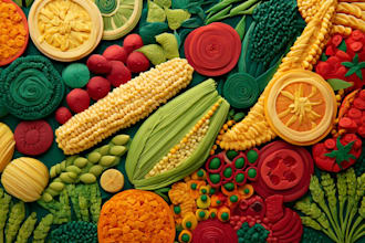 create colorful food pop art illustrations for restaurants