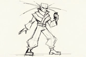 draw rough sketch or concept sketch from your idea