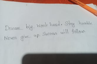 write neat and beautiful handwriting notes in english