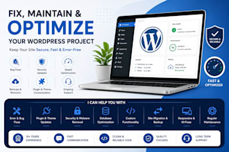 fix and maintain your web application and portals
