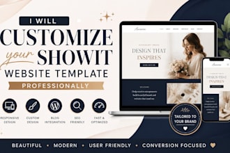 customize showit template, design showit website, redesign showit