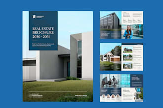 design real estate offering memorandum brochure, property flyer, marketing