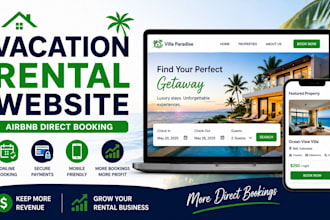create a vacation rental and airbnb direct booking website
