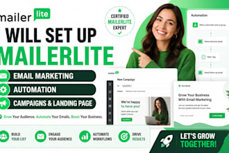 setup mailerlite landing page, mailerlite automation and mailerlite automation