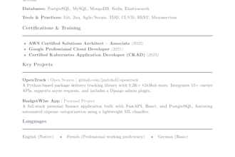 write an ats friendly professional resume and CV