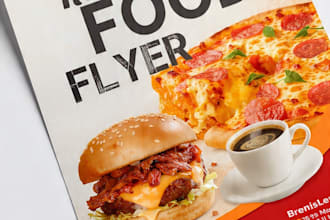 design modern restaurant food menu flyer and digital menu