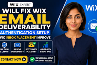 fix wix email deliverability authentication setup wix inbox placement improve