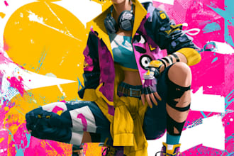 anime character an illustration and anime character