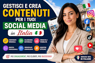 gestisci e crea contenuti per i tuoi social media in italia