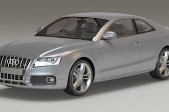 create 3d car modeling, vehicle model, car rendering, sport car for 3d printing